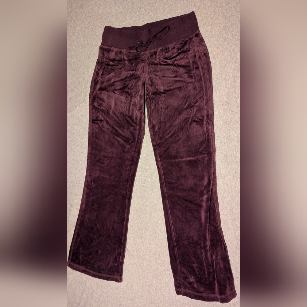 Tek Gear Purple Mauve Velour Flare Track Sweat Pants